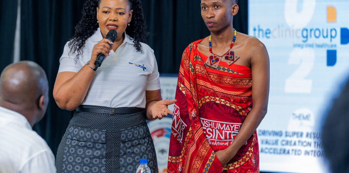 Founder and Director of Genesis Ekucaleni Media, Senator Pholile Shakantu with Digital Artist Nhlakanipho Ndzimandze.