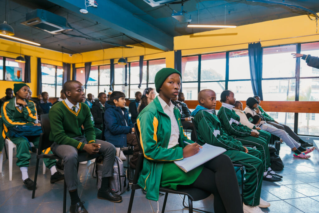Learners participate in arts training facilitated by Genesis Ekucaleni Media, developing practical skills in writing, directing, dance and theatre.