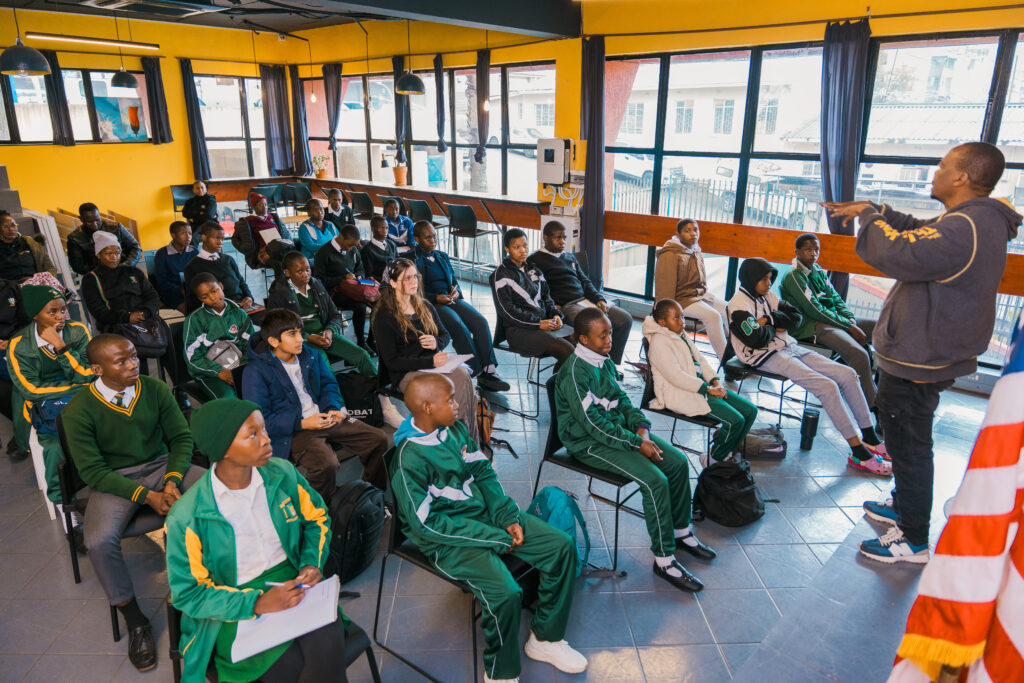 Learners participate in arts training facilitated by Genesis Ekucaleni Media, developing practical skills in writing, directing, dance and theatre.