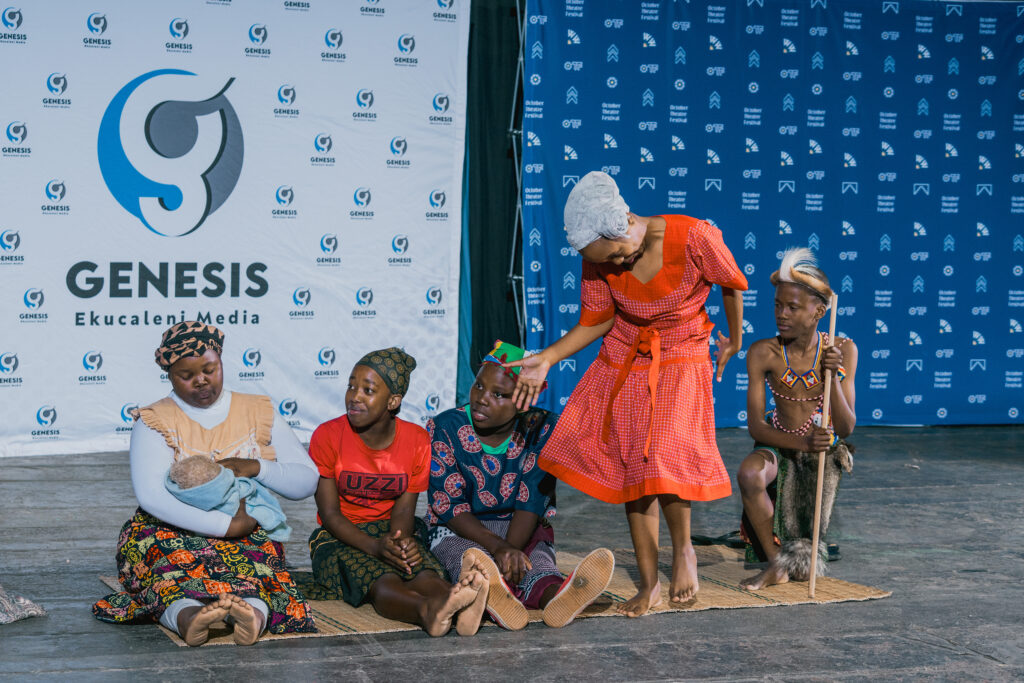 Learners participate in arts training facilitated by Genesis Ekucaleni Media, developing practical skills in writing, directing, dance and theatre.
