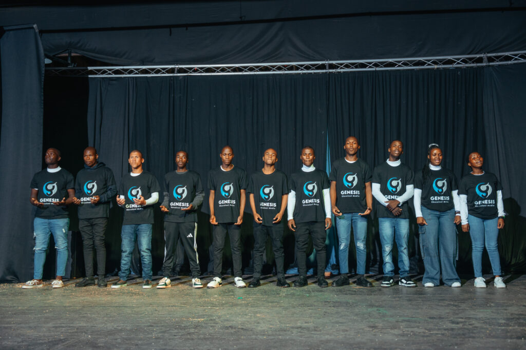 Learners participate in arts training facilitated by Genesis Ekucaleni Media, developing practical skills in writing, directing, dance and theatre.